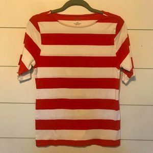 Orange & White Striped Top